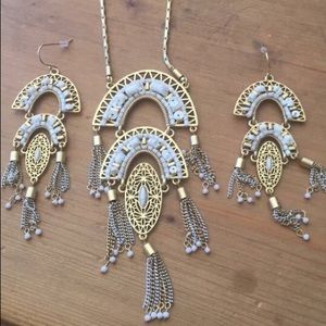Stella Dot Mirage Pendant and Earrings
